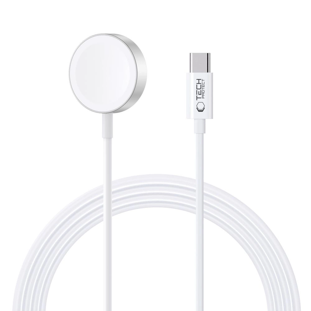 Tech-Protect UltraBoost Magnetic Inductive Charger with USB-C Connector for Apple Watch 1.2m - Whiteeng