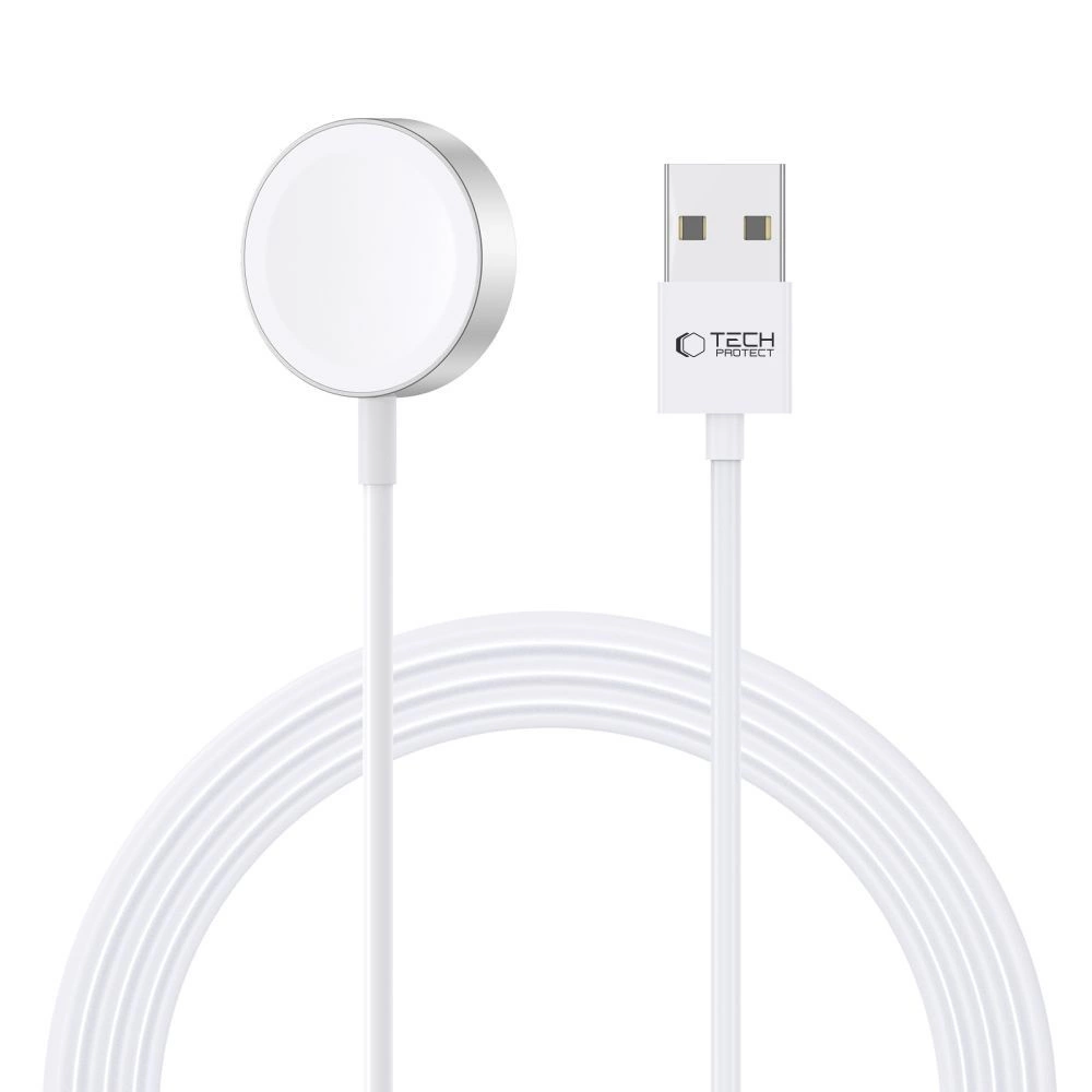 Tech-Protect UltraBoost Magnetic Inductive Charger with USB-A Connector for Apple Watch 1.2m - Whiteeng