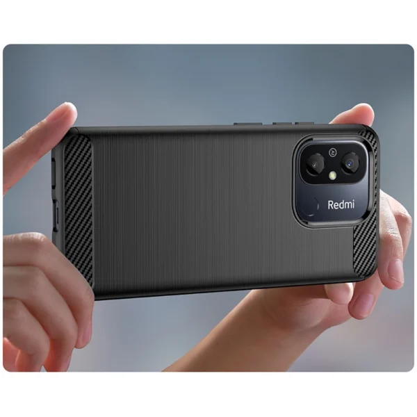 Tech-Protect TPUCarbon case for Xiaomi Redmi 12C - blackeng