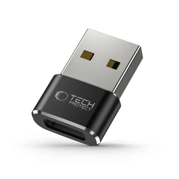 Tech-Protect UltraBoost USB-A (Male) / USB-C (Female) Adapter - Blackeng