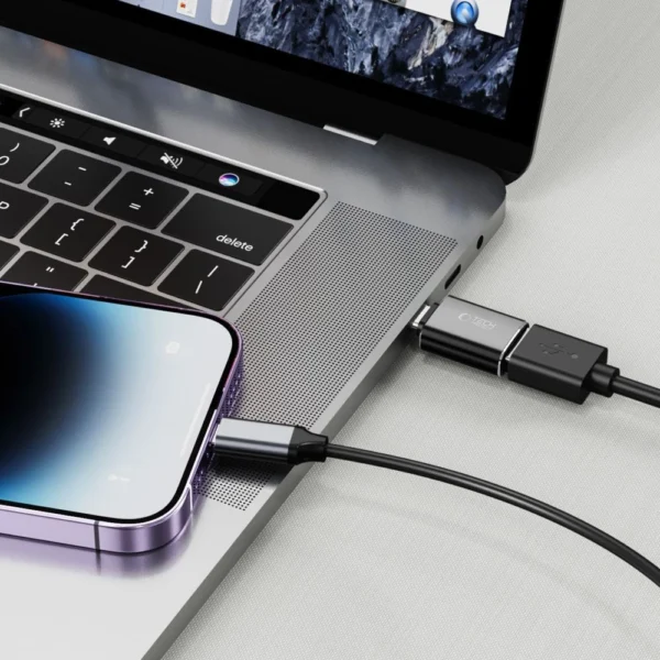 Tech-Protect UltraBoost Lightning (Male) / USB-A (Female) OTG Adapter - Blackeng