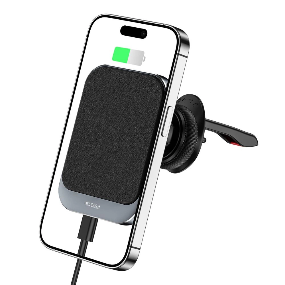 Tech-Protect MM15W-V2 Car Phone Holder with MagSafe 15W Inductive Charger for Air Vent - Blackeng