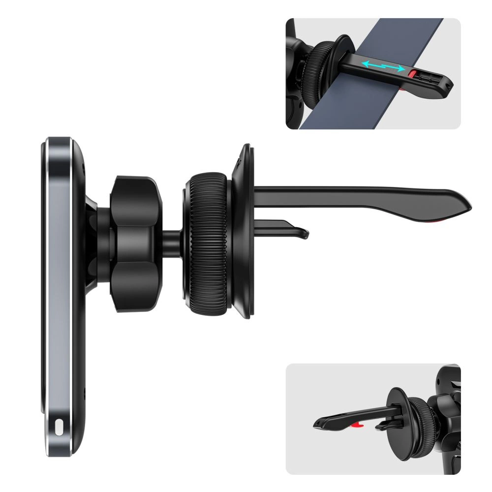 Tech-Protect MM15W-V2 Car Phone Holder with MagSafe 15W Inductive Charger for Air Vent - Blackeng