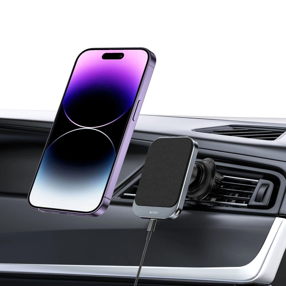 Tech-Protect MM15W-V2 Car Phone Holder with MagSafe 15W Inductive Charger for Air Vent - Blackeng
