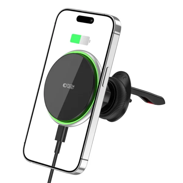 Tech-Protect MM15W-V3 Car Phone Holder with MagSafe 15W Inductive Charger for Air Vent - Blackeng