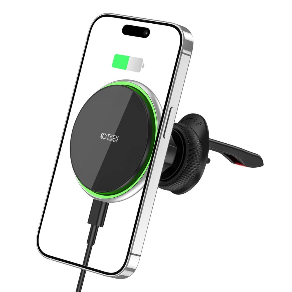 Tech-Protect MM15W-V3 Car Phone Holder with MagSafe 15W Inductive Charger for Air Vent - Blackeng