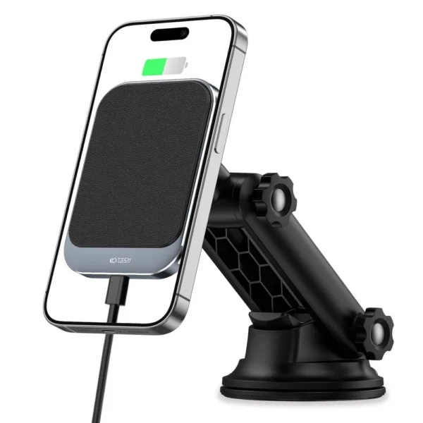 Tech-Protect MM15W-V2 Car Phone Holder with MagSafe 15W Inductive Charger for Cockpit - Blackeng