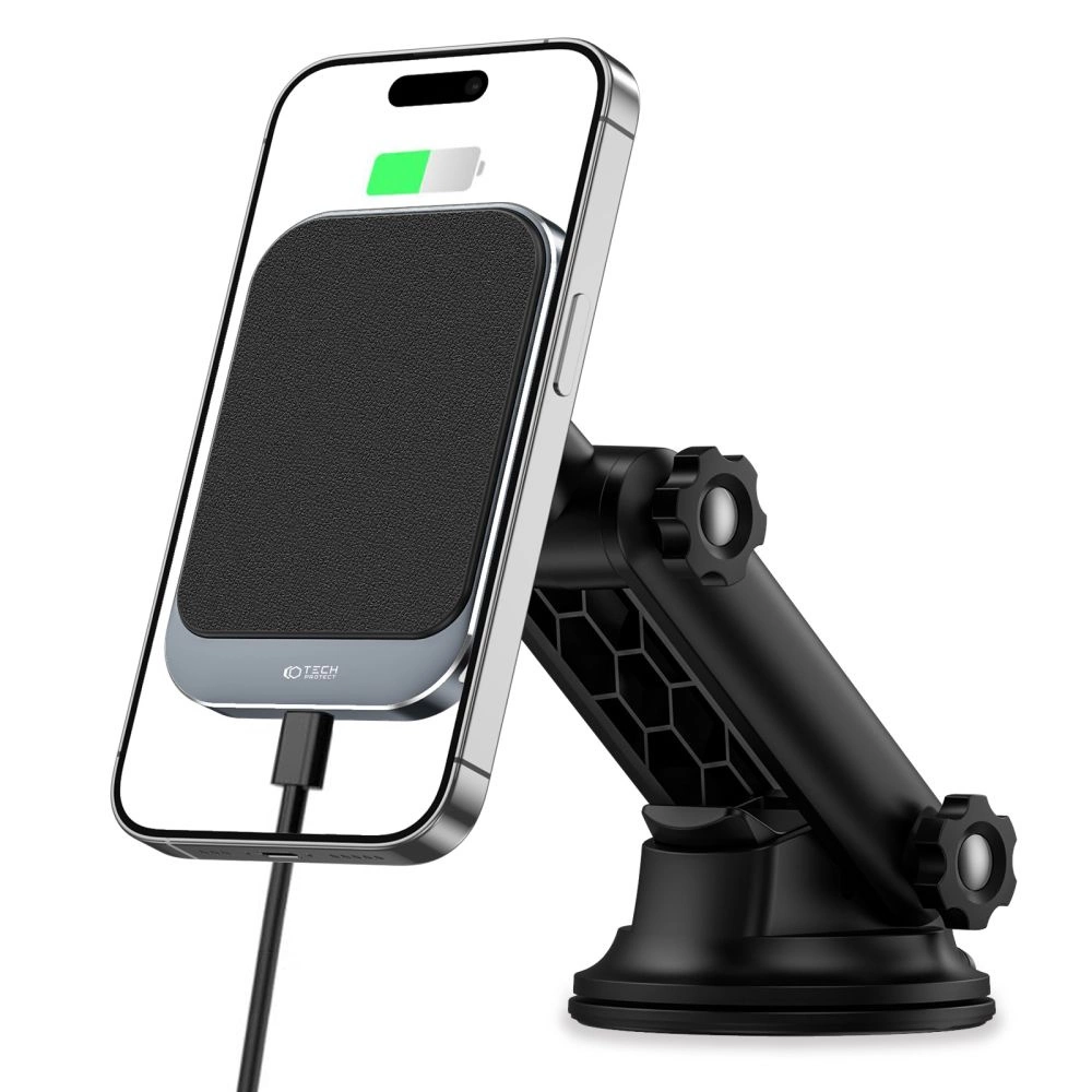 Tech-Protect MM15W-V2 Car Phone Holder with MagSafe 15W Inductive Charger for Cockpit - Blackeng