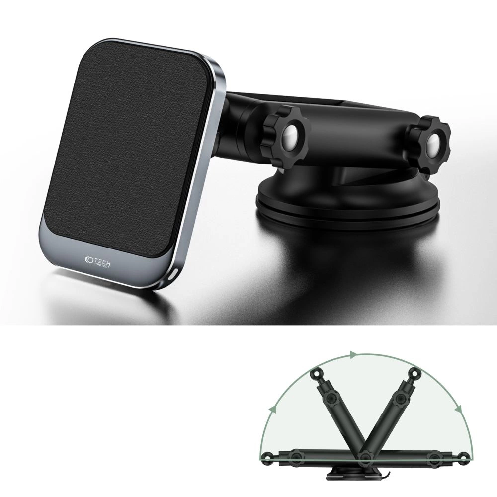 Tech-Protect MM15W-V2 Car Phone Holder with MagSafe 15W Inductive Charger for Cockpit - Blackeng