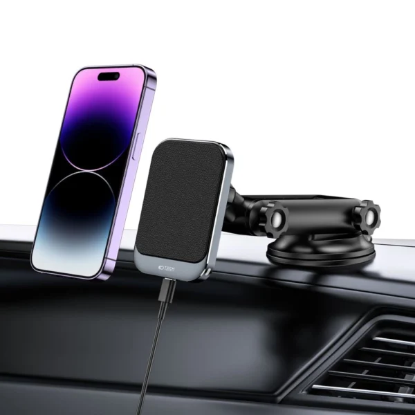 Tech-Protect MM15W-V2 Car Phone Holder with MagSafe 15W Inductive Charger for Cockpit - Blackeng