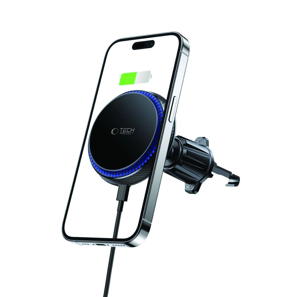 Tech-Protect MM15W-V4 Car Phone Holder with MagSafe 15W Inductive Charger for Air Vent - Blackeng