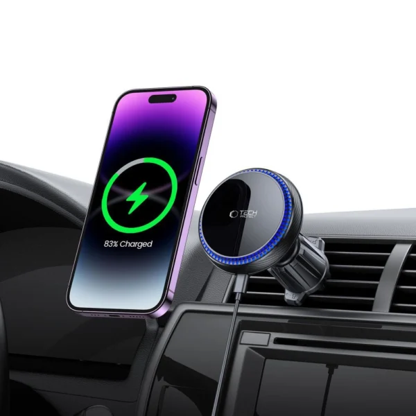 Tech-Protect MM15W-V4 Car Phone Holder with MagSafe 15W Inductive Charger for Air Vent - Blackeng