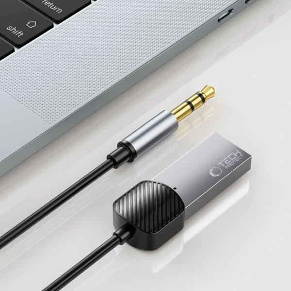Tech-Protect UltraBoost audio adapter mini jack 3.5mm (male) / Bluetooth - grayeng