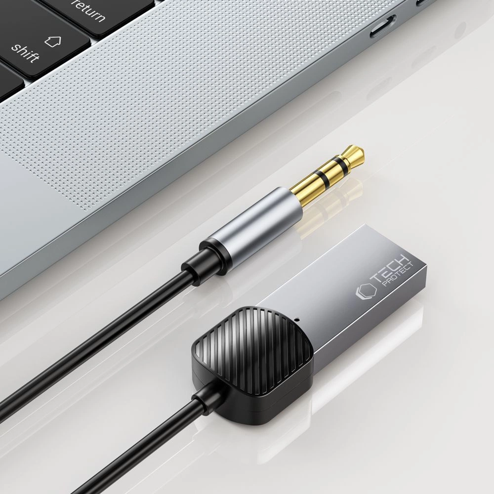 Tech-Protect UltraBoost audio adapter mini jack 3.5mm (male) / Bluetooth - grayeng