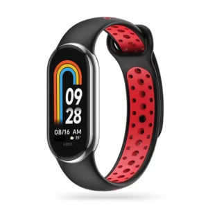 Tech-Protect SoftBand Strap for Xiaomi Smart Band 8 / 8 NFC - Black and Redeng
