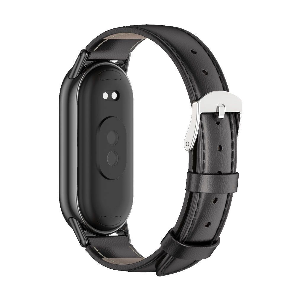 Tech-Protect Leatherfit strap for Xiaomi Smart Band 8 / 8 NFC - blackeng