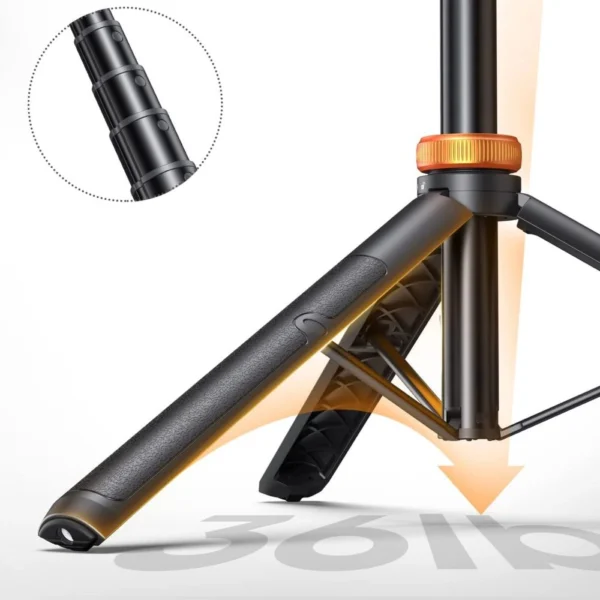 Tech-Protect L03S Bluetooth selfie stick with remote control, tripod up to 148cm and head 180 - blackeng