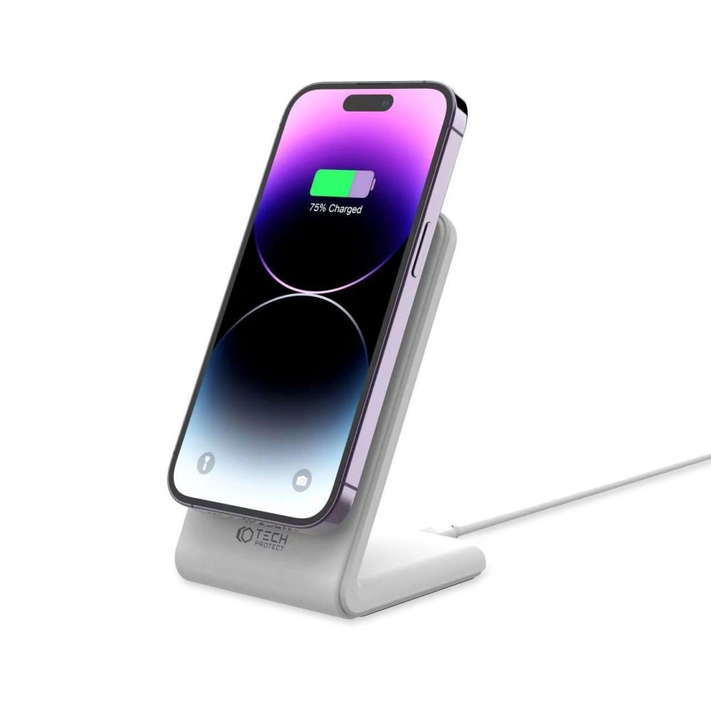 Tech-Protect QI15W-A23 MagSafe 15W inductive charger in the form of a stand - whiteeng