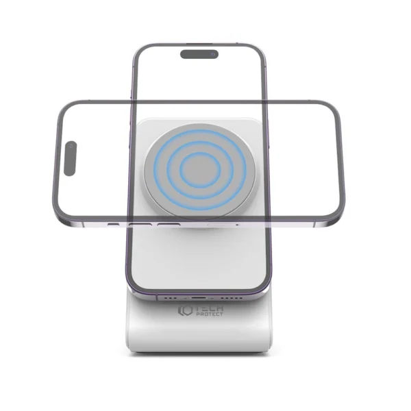 Tech-Protect QI15W-A23 MagSafe 15W inductive charger in the form of a stand - whiteeng