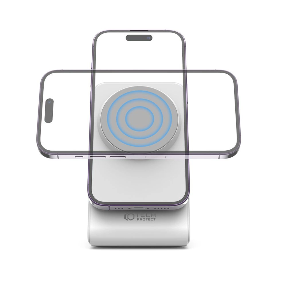 Tech-Protect QI15W-A23 MagSafe 15W inductive charger in the form of a stand - whiteeng