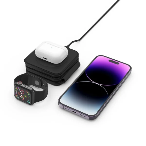 Tech-Protect QI15W-A24 MagSafe 3in1 Inductive Charger for Smartphone / AirPods / Apple Watch - Blackeng