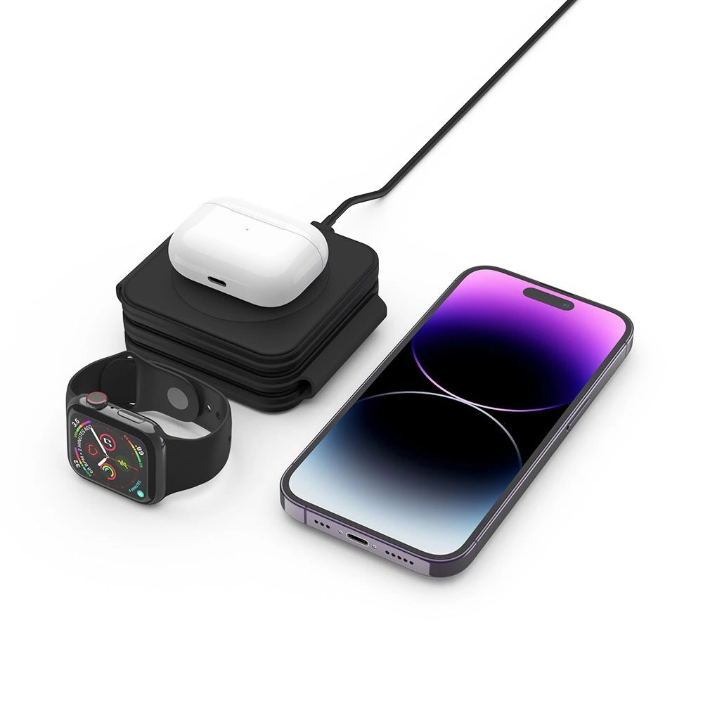 Tech-Protect QI15W-A24 MagSafe 3in1 Inductive Charger for Smartphone / AirPods / Apple Watch - Blackeng