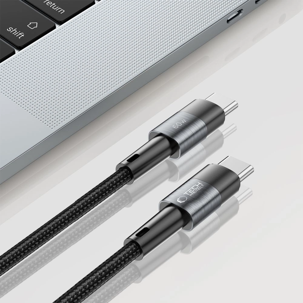 Tech-Protect UltraBoost USB-C / USB-C PD Cable 60W 3A 0.25m - Grayeng