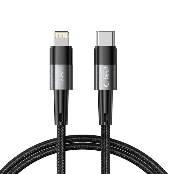 Tech-Protect UltraBoost Lightning / USB-C PD cable 20W 3A 1m - grayeng