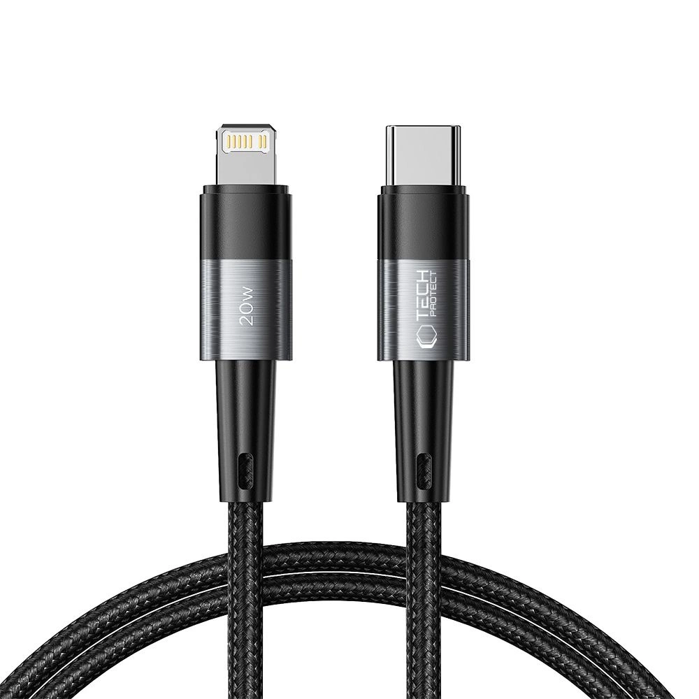 Tech-Protect UltraBoost Lightning / USB-C PD cable 20W 3A 1m - grayeng