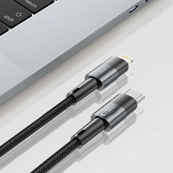 Tech-Protect UltraBoost Lightning / USB-C PD cable 20W 3A 1m - grayeng