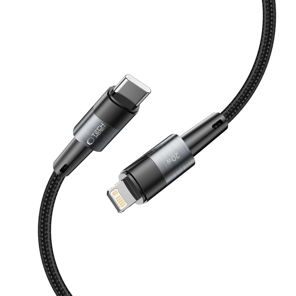 Tech-Protect UltraBoost Lightning / USB-C PD 20W 3A 2m cable - grayeng