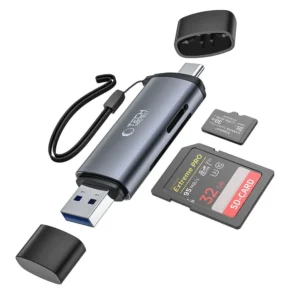 Tech-Protect UltraBoost SD/micro SD card reader with USB-C/USB-A connectors - grayeng
