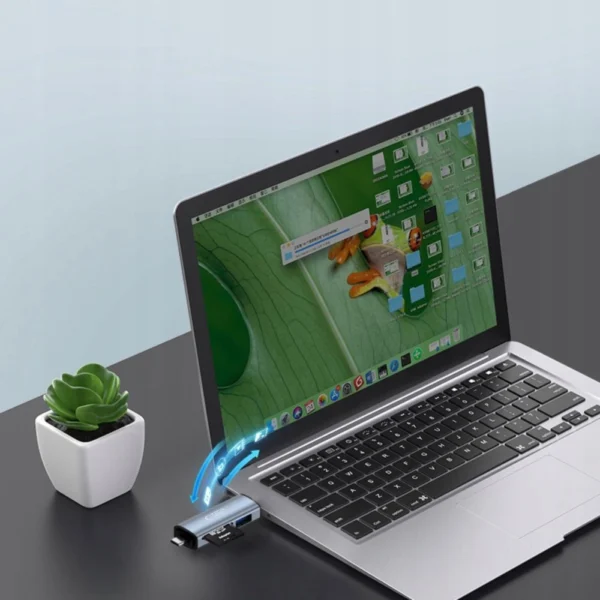 Tech-Protect UltraBoost SD/micro SD card reader with USB-C/USB-A connectors - grayeng