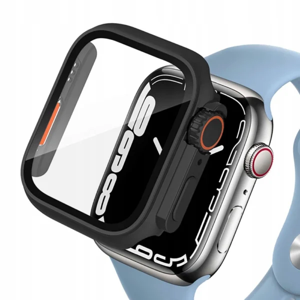 Tech-Protect Defense360 Case for Apple Watch 7 / 8 / 9 (45mm) - Black/Orangeeng
