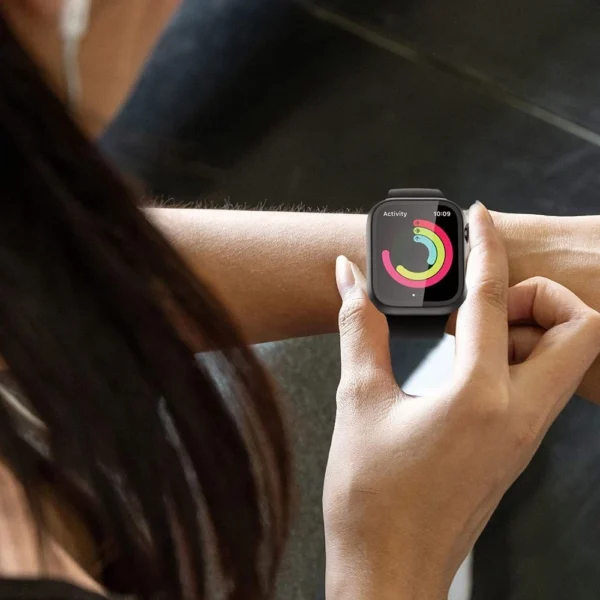 Tech-Protect Defense360 Case for Apple Watch 7 / 8 / 9 (45mm) - Black/Orangeeng