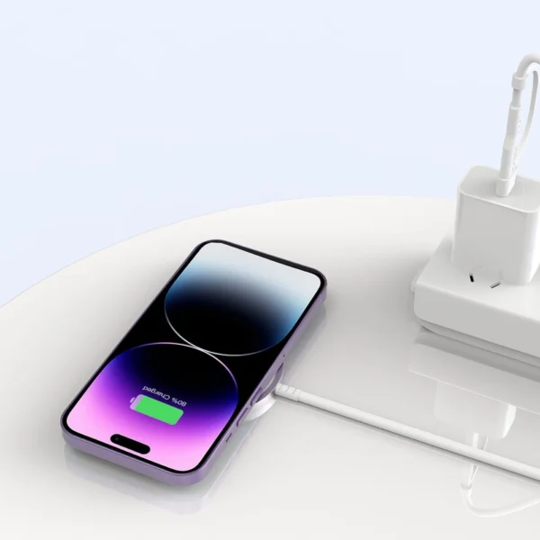 Tech-Protect QI15W-A25 MagSafe 15W Inductive Charger with USB-A / USB-C Cable - Whiteeng