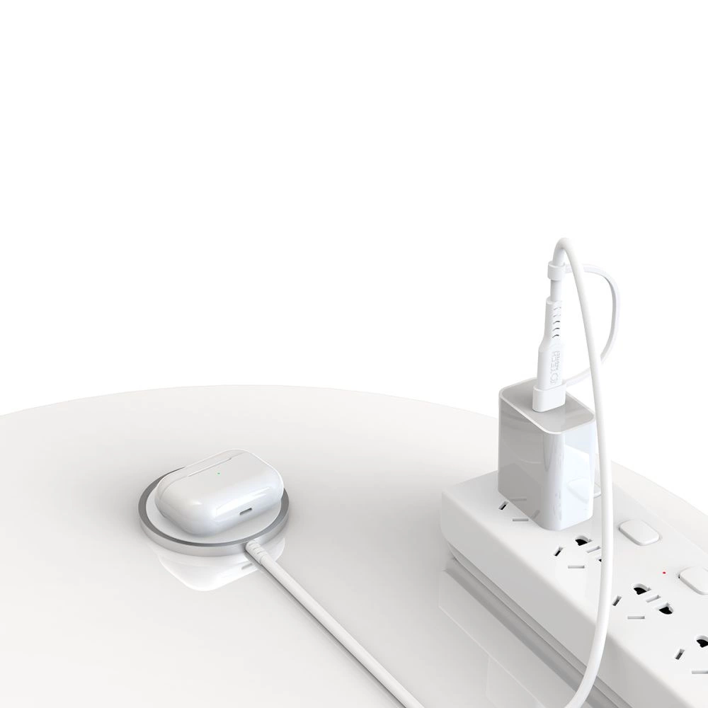 Tech-Protect QI15W-A25 MagSafe 15W Inductive Charger with USB-A / USB-C Cable - Whiteeng