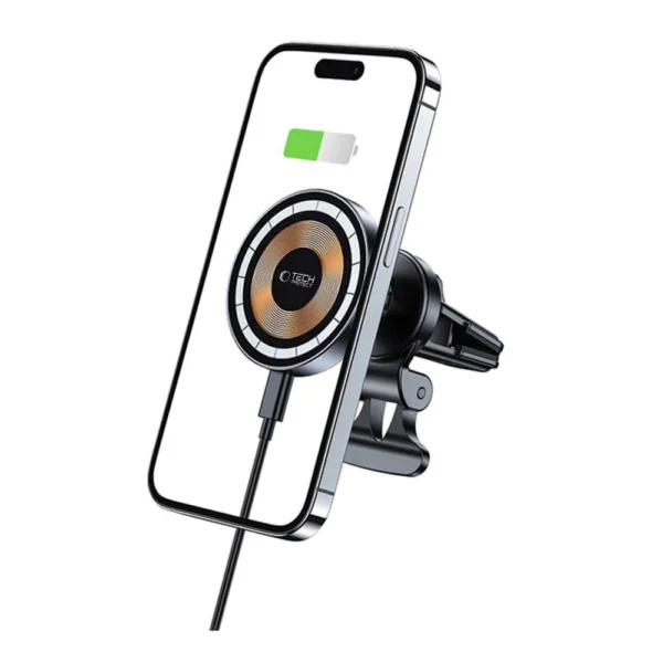 Tech-Protect MM15W-V5 Car Phone Holder with MagSafe 15W Inductive Charger for Air Vent - Blackeng