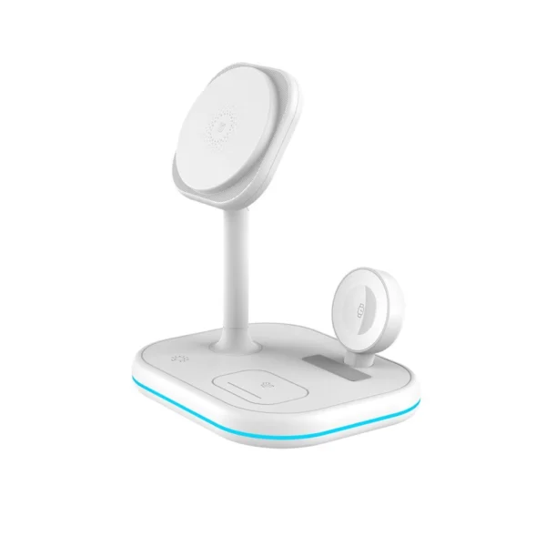 Tech-Protect QI15W-A27 3-in-1 inductive charger with MagSafe stand for smartphone / Apple Watch / AirPods - whiteeng