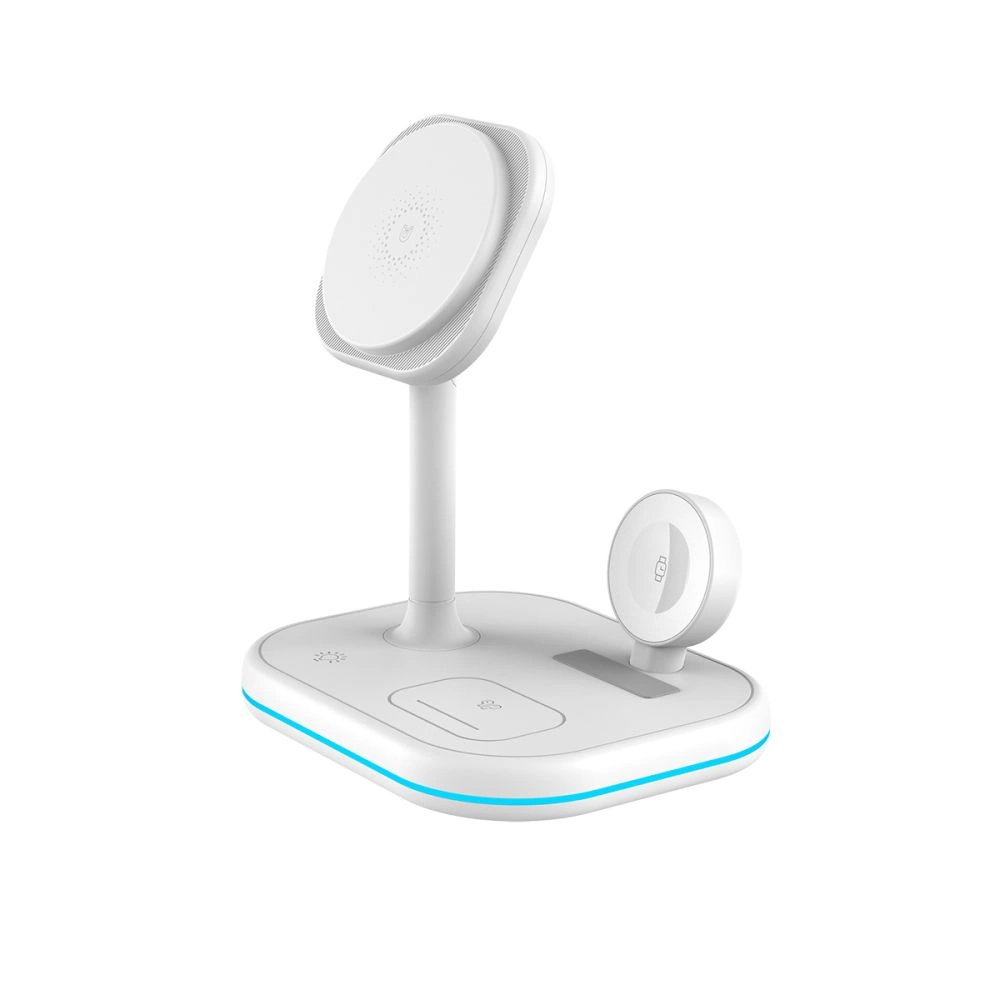 Tech-Protect QI15W-A27 3-in-1 inductive charger with MagSafe stand for smartphone / Apple Watch / AirPods - whiteeng