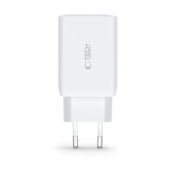 Tech-Protect C65W charger 2x USB-C PD 65W / USB-A QC 3.0 - blackeng