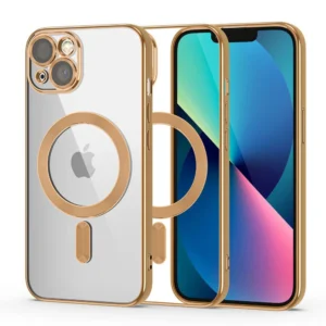 Tech-Protect MagShine Line MagSafe case for iPhone 13 - goldeng