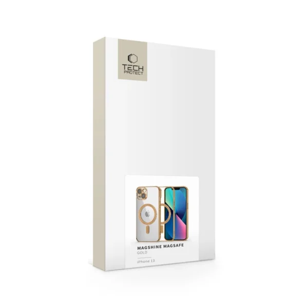 Tech-Protect MagShine Line MagSafe case for iPhone 13 - goldeng