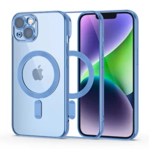Tech-Protect MagShine Line MagSafe case for iPhone 14 - blueeng