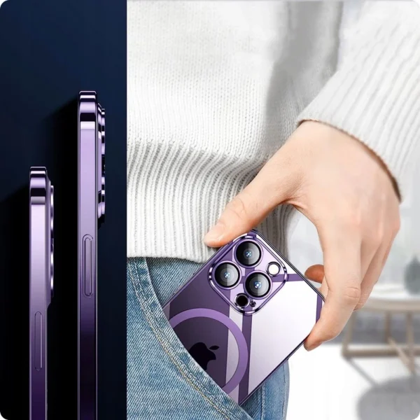 Tech-Protect MagShine Line MagSafe iPhone 14 Pro Case - Purpleeng