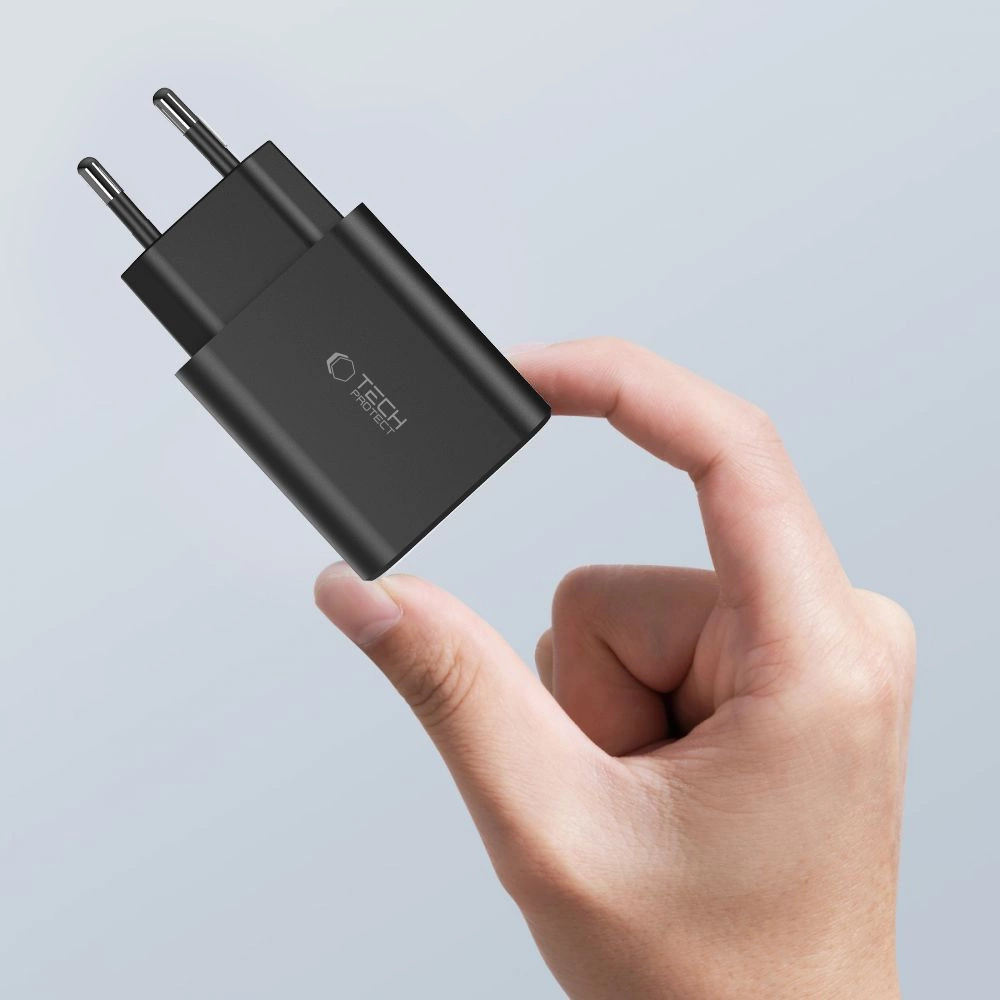 Tech-Protect NC30W charger 2x USB-C PD 30W / USB-A QC 3.0 - blackeng