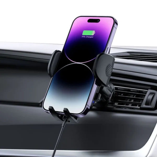 Tech-Protect CM15W-V1 Car Phone Holder with 15W Inductive Charger for Cockpit/Air Vent - Blackeng