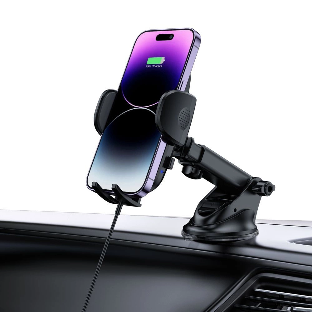 Tech-Protect CM15W-V1 Car Phone Holder with 15W Inductive Charger for Cockpit/Air Vent - Blackeng