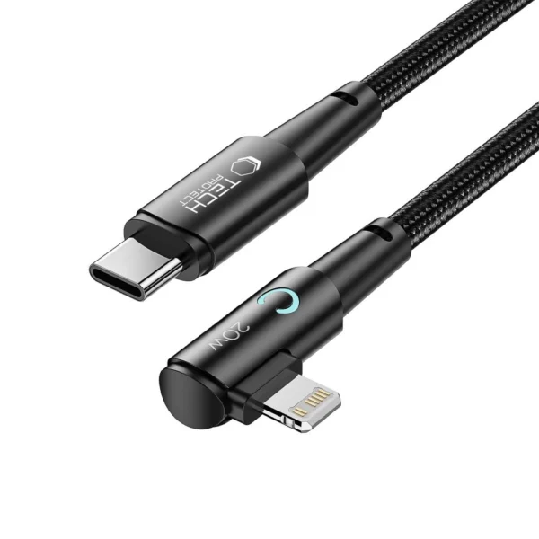 Tech-Protect UltraBoost L Cable Lightning (angled) / USB-C (straight) PD 20W 3A 1m - grayeng