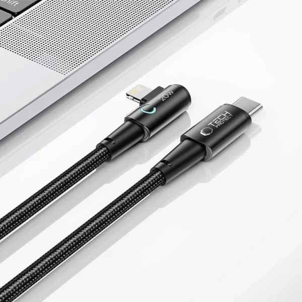 Tech-Protect UltraBoost L Cable Lightning (angled) / USB-C (straight) PD 20W 3A 1m - grayeng